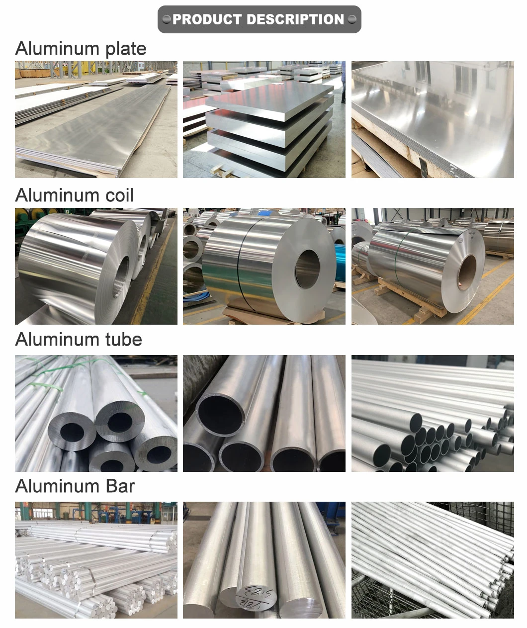 Custom T651 6061 6063 T6 6082 2017 2024 2A12 2A11 3003 5052 5083 7075 Square Flat Round Aluminium Aluminum Alloy Rod Bar